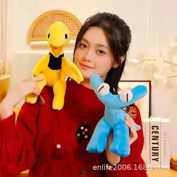 Rainbow Friends Плюшевый партнер: Синий динозавр-вертолет, большеротая ящерица и кукла дракона на китайский Новый год 20-30cm