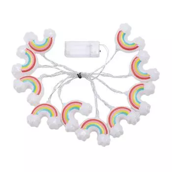 Rainbow Lighting String Hanging Light Easy to Use, Garden Decor, 10 LEDs Length 2M Home Decor Party