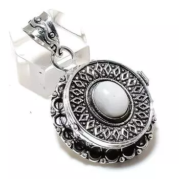 Rainbow Moonstone Gemstone 925 Sterling Silver Jewelry Pendant 1.77 O2u46