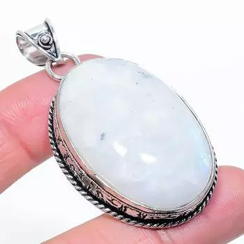 Rainbow Moonstone Gemstone 925 Sterling Silver Jewelry Pendant 2.29 a8p20