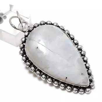 Rainbow Moonstone Gemstone Handmade 925 Sterling Silver Pendant 2.56 P9L33