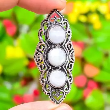 Rainbow Moonstone Gemstone Handmade 925 Sterling Silver Gift Ring Size 9.5 l5T95