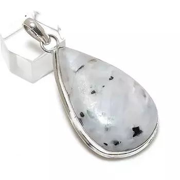 Rainbow Moonstone Gemstone Handmade 925 Sterling Silver Pendant 2.21 e5P82