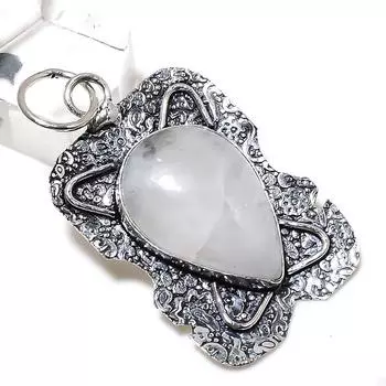 Rainbow Moonstone Gemstone Handmade 925 Sterling Silver Pendant 2.17 R2E93