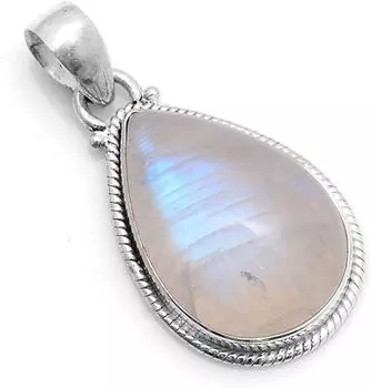 Rainbow Moonstone gemstone Pendant, 925 Sterling Silver, Birthstone Gift, Handmade Jewelry, Unisex Gift, Designer Pendant