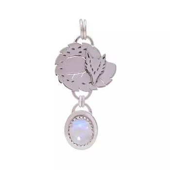 Rainbow Moonstone - India Gemstone 925 Sterling Silver Pendant V8972, White Pendant, Oval Pendant, Valentin s Day Gift, Gift For Her, Birthday Gift, H