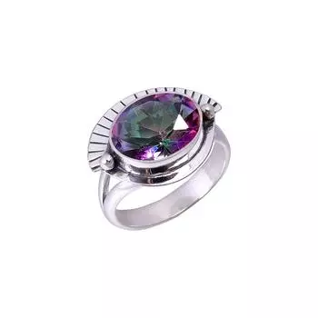 Rainbow Mystic Fire Topaz Designer Handmade 925 Sterling Silver Ring V3179, Rainbow Ring, Oval Ring, Valentin s Day Gift, Gift For Her, Birthday Gift,