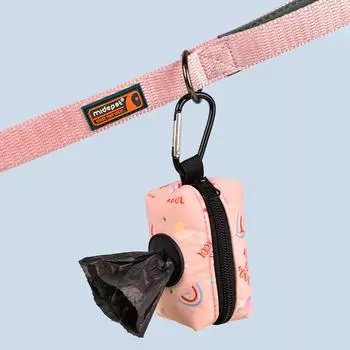 Rainbow Print Fashion Design Dog Poo Bag Holder For Dog Leash Attachment (Without Poo Bag And Leash) L красный