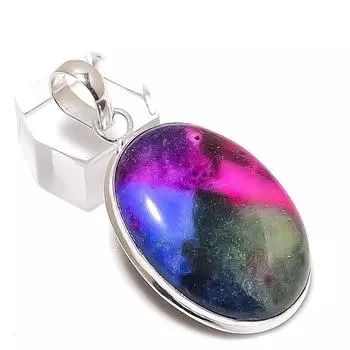 Rainbow Solar Quartz Gemstone Handmade 925 Sterling Silver Pendant 1.93 K9Z95