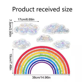 Rainbow Sun glare double-sided electrostatic sticker window decoration with children s room window stickers