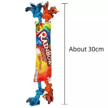 Rainbow Toy Sound Grinding Pet Dog Rainbow Candy