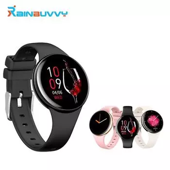 Rainbuvvy DM75 Женские умные часы Bluetooth-вызов Мониторинг сердечного ритма сна Трекер здоровья Изысканные часы с ожерельем на шее чёрный