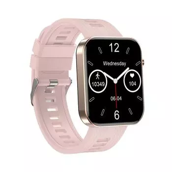 Rainbuvvy FW10 Smartwatch 1.96inch TFT 240x282 Bluetooth Call 300mAh IP67 Водонепроницаемые спортивные часы на ОС Android Поддержка нескольких спортивных режимов розовый