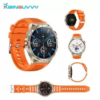 Rainbuvvy HT28 Bluetooth Smart Браслет 1,85 дюйма 360*360 IPS Дисплей IP68 Водонепроницаемый Android Фонарик Компас Полноэкранный Сенсорный Смарт Часы Silicone чёрный