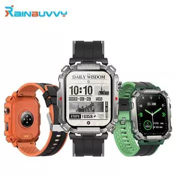 Rainbuvvy JX624 спортивные умные часы с Bluetooth-вызовом, мониторинг сердечного ритма, сна, информация, 2,01-дюймовый сенсорный экран, трекер здоровья чёрный