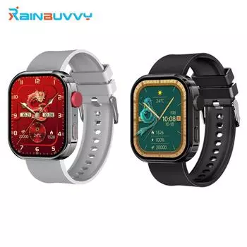 Rainbuvvy N18 Android 8 Bluetooth 5.3Smart Watch 2.01 AMOLED экран IP67 водонепроницаемый сенсорный экран Hands Free Smart Watch многоязычный чёрный