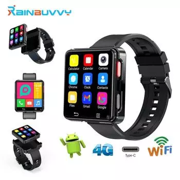 Rainbuvvy S998 4G Смарт-часы 3 ГБ ОЗУ 32 ГБ ПЗУ Android 11 Bluetooth 4.2 Type-C 2,64-дюймовый экран GPS 480x480 дисплей четырехъядерный съемный Смарт-часы чёрный
