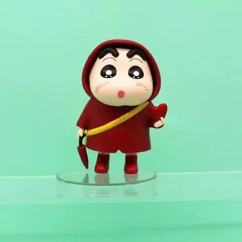 Raincoat Heart Shape Crayon Shinchan Pvc Collectible Figure Model For Fans Anime Heart Pink Red