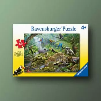 Rainforest Family 60 Piece Ravensburger IV Puzzle, popular Korean board game