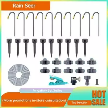 RainSeer 10m Quick inserting Set Free Bending 20cm Brass Nozzle Spray Kit For Garden Flowers Plants Potening Irrigation Misting