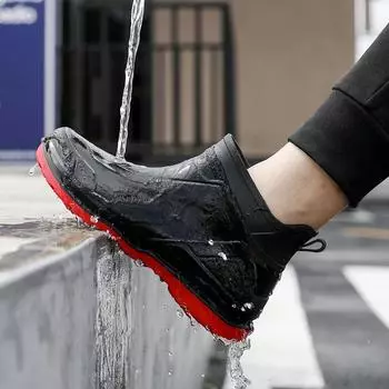 Rainy Season New Fashion Outdoor Casual Women s Rain Boots Non-Slip Waterproof Work Shoes Fishing Boots Women s Large Size 39-44 39