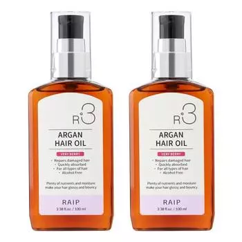 RAIP R3 Аргановое масло для волос Эссенция #Very Berry (1 + 1) 100 мл * 2 шт.
