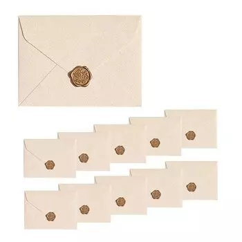 Rajjo 15 Envelopes Simple Plain Sealing Sticker Celebration Greeting Wedding Invitation Card (White)