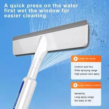 Ракель для чистки окон с двусторонним распылением, устойчивый к царапинам, с длинной ручкой, выдвижной очиститель окон, бытовой скребок 30cm A