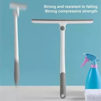 Ракель для душа с эргономичной ручкой, вращающийся на 360 градусов, ручной ракель для оконного зеркала, принадлежности для ванной комнаты чёрный