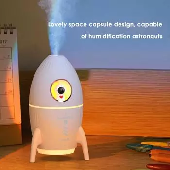 Ракета Дизайн Маленькая Ракета Увлажнитель Ночной Светильник Ароматерапевтический Увлажнитель Креативный Дизайн Милая Атмосфера Светильник Воздушный Атомайзер Yellow
