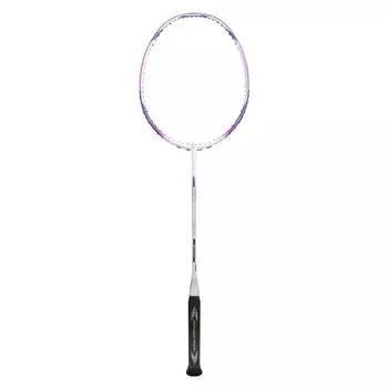 Ракетка для бадминтона Apax Feather Weight 500 ВЕС ПЕРЬЯ 500 7U 30 фунтов Совместимая официальная ракетка ассоциации [apacs] FW-500 (Белый/Фиолетовый)