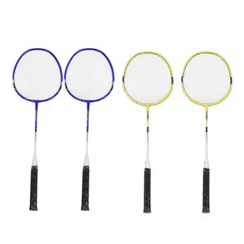 Ракетка для бадминтона из железного сплава, нейлоновая противоскользящая ручка, портативная ракетка для бадминтона с сумкой для переноски для Ou Blue