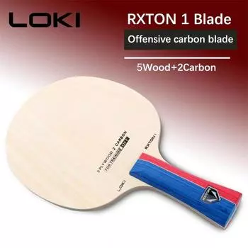 Ракетка для настольного тенниса LOKI RXTON Blade (5+2 Углерод для тренировок) Оригинальная ракетка для пинг-понга LOKI RXTON 1 Long Handle