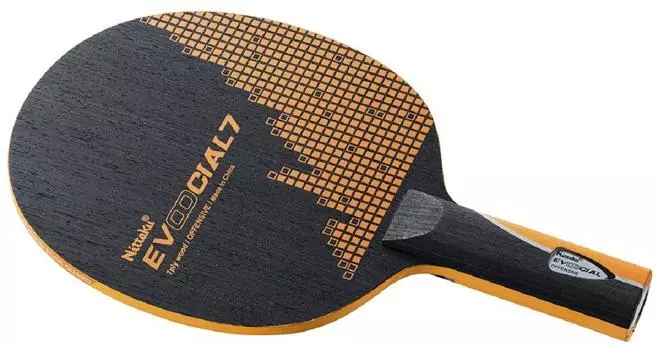 Ракетка для настольного тенниса Nittaku Evocal 7 Shakehand Attack 7 шт. Фанера прямая NE-6145