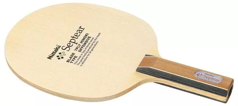 Ракетка для настольного тенниса Nittaku Septia Shakehand Attack 7 предметов из фанеры прямая NE-6780