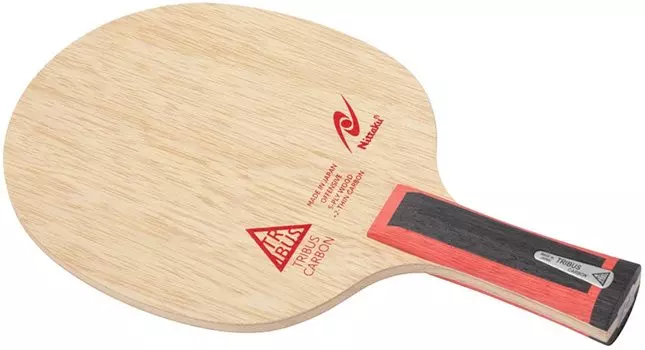 Ракетка для настольного тенниса Nittaku Tribus Carbon Shakehand Attack 5 шт. из фанеры Flare Red NC0472 красный
