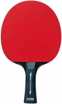 Ракетка для настольного тенниса VICTAS Rubber Racket BASIC PLUS BLACK Basic Black Shakehand Flare 320050 чёрный