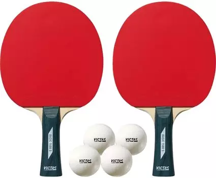 Ракетка для настольного тенниса Victus, набор из 2 штук Shakehand Basic 1500 S 16710 Подставка для ручки Basic 1500 P с пластиковым мячом, обитым резиной Victus x (Пожатие руки 2)