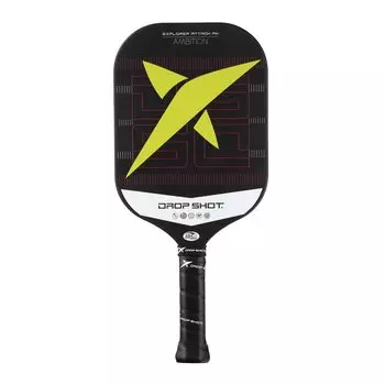 Ракетка для пиклбола DROP SHOT ATTACK EVA Frame Carbon Surface Thickness 20 мм DP304079 [EXPLORER PK] Черный/Желтый [Оригинальный продукт]