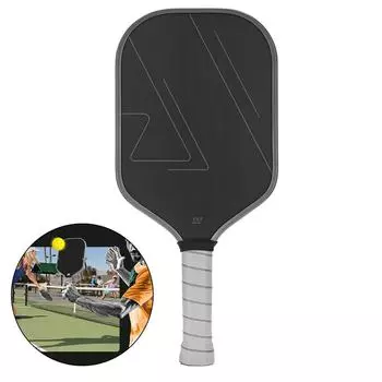 Ракетка для пиклбола T700 из углеродного волокна с матовой поверхностью 16 мм, улучшенная зона наилучшего восприятия, контроль и мощность, противоскользящая рукоятка, соответствует требованиям USAPA чёрный