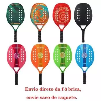 Ракетка для пляжного тенниса из углеродного волокна, новинка 2022 года, с сумкой 1