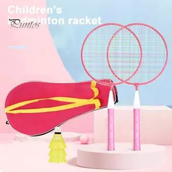 Ракетки для бадминтона, детские ракетки для бадминтона, комплект уличных воланов, ракетка, игрушки с 3 мячами для спортивных игр для 2 игроков синий