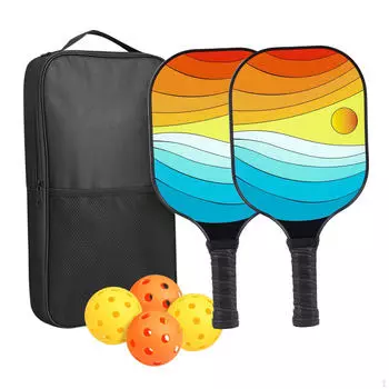 Ракетки для пиклбола, 4 мяча, ракетки из стекловолокна для парка