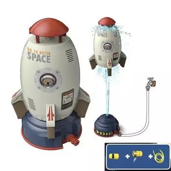 Ракетная установка, игрушки, уличная ракета, спринклерная игрушка с подъемом давления воды, забавное взаимодействие в саду, газон, распылитель воды, игрушки для детей A белый