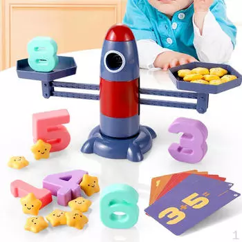 Ракетные весы, игрушка для подсчета чисел, обучающий учебный материал для раннего образования