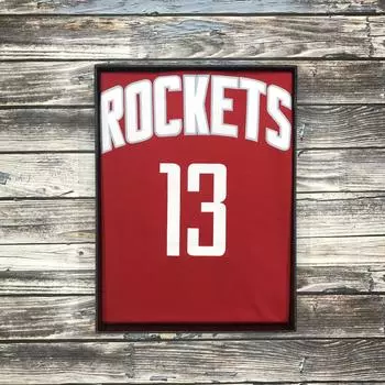 Ракеты Нет. 13 Харден Нет. Мужской баскетбольный жилет 0 Westbrook Retro City Edition ограниченной серии из джерси горячего давления S