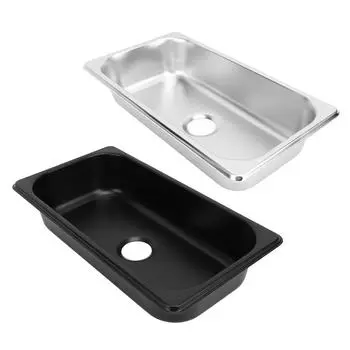 Раковина для автофургона из нержавеющей стали 304, 12,8x6,93x2,56 дюйма, встроенная раковина для мытья рук с 40-миллиметровым сливным отверстием для Stainless Steel Color GR1365