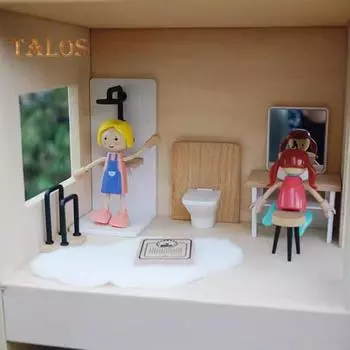 Раковина для кукольного домика 1:12 масштаб миниатюрный душ ванна туалет раковина набор кукольный домик мебель для ванной аксессуары подарок для мальчиков девочек 8pcs