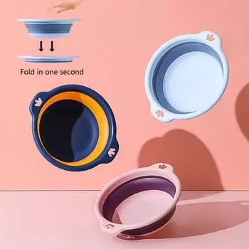 Раковина для стирки, большая емкость, пластиковое подвесное отверстие, портативный складной умывальник для кемпинга, бытовые принадлежности S темно-синий