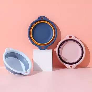 Раковина для стирки, большая емкость, пластиковое подвесное отверстие, портативный складной умывальник для кемпинга, бытовые принадлежности S темно-синий